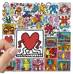 50pcs Waterproof Keith Haring Stickers, Artist STICKERS，030-1