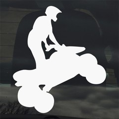 ATV Quad 4 Wheeler Vinyl Decal Sticker for Car Window Laptop & More