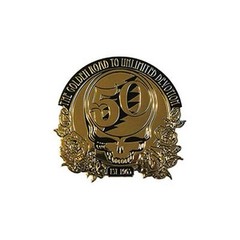 GRATEFUL DEAD – 50TH ANNIVERSARY – METALLIC STICKER 2 x 2 – BRAND NEW – 7995