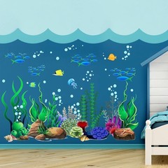 Underwater Sea Creatures Wall Decals 4 Sheets Included