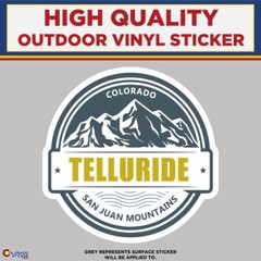Telluride Colorado San Juan Mountains, High Quality Vinyl Stickers