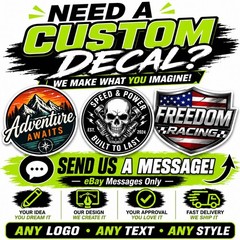 Custom Decal Any Logo Text Design Vinyl Sticker Waterproof Die Cut Car Window
