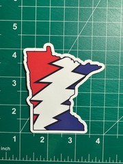 Minnesota Stealie – Grateful Dead – Laminated Vinyl Sticker 3″x3″
