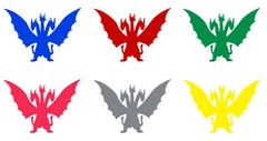 Vinyl Decal Truck Car Sticker Laptop – Kaiju Monster Godzilla King Ghidorah v4