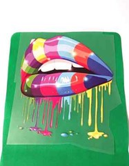 Lips Easy Iron on Sublimation Stickers Rainbow Skull Love Lips T-shirts (3 Pack)