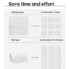 3D Foam Brick Self Adhesive Wallpaper Waterproof Wall Stickers Home Decor