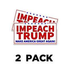 IMPEACH TRUMP Donald Trump Sticker Decal Gas Pump Station 8×4 Trump Sticker 2PK