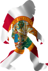 Bigfoot Florida Flag – 3.75″ x 5.5″ Vinyl Decal Sticker ebn-sp1696