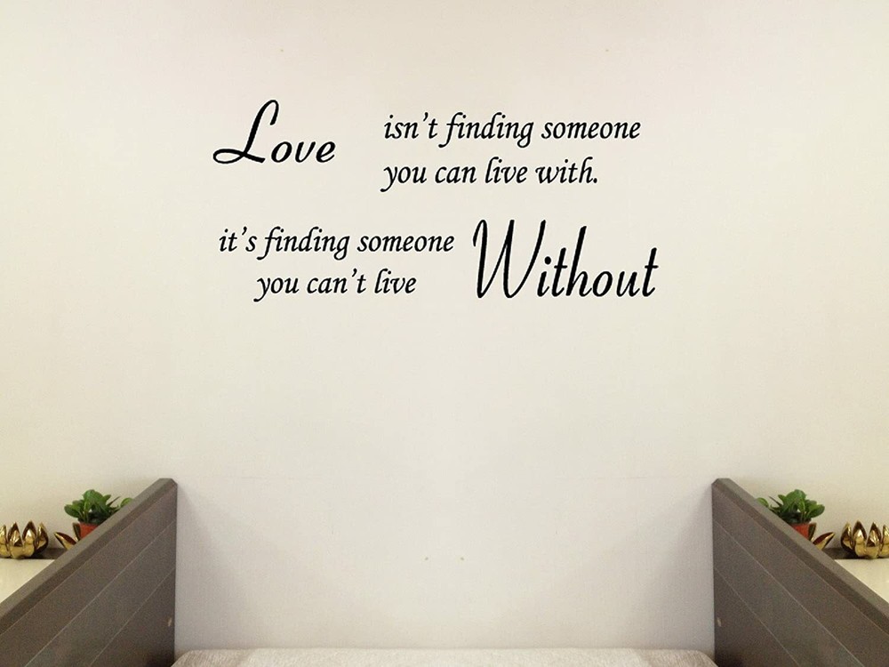 Love Without Quote Sticker Vinyl Wall Art Inspirational Saying Home Decor Decal