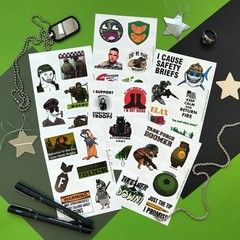 100Pcs Funny Army Stickers and Decals — Small Vinyl Military Stickers and Dec…