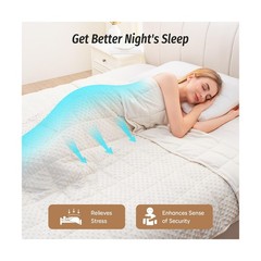 Wemore Minky Dot Weighted Blanket for Adults Queen Size 15 lbs,… USA FAST SHIP