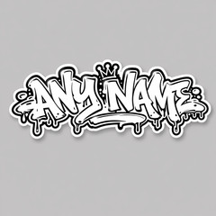 Custom Graffiti Name Sticker Neon Drip Waterproof Laminated Decal