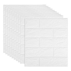 Soundproof Wall Panel Stickers Waterproof Foam Tiles DIY Design Easy Care