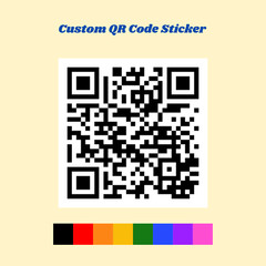 Custom QR Code sticker Personalized Business Website