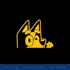Bluey Peeker – Glossy Cut Vinyl Car Decal – Multiple Sizes & Color