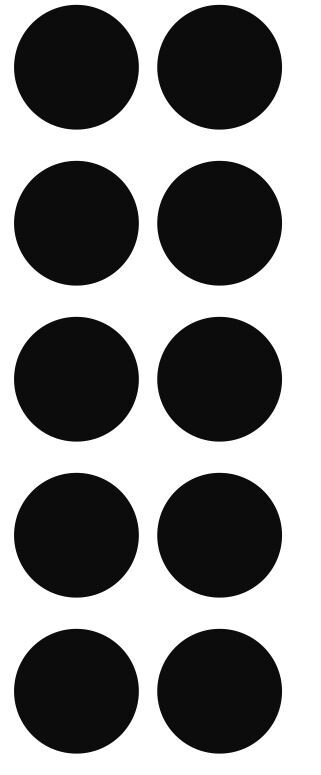 1.5″ Black Round Label Dots Stickers Color Coding Inventory 1.5 Inch Dot