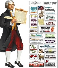Greeting Card Stickers UPG Quotable Notables NEW Thomas Jefferson