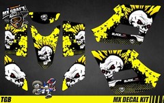 Quad Decal Kit For TGB BLADE – Punk Skull Yellow