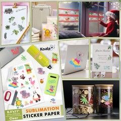 Koala Sublimation Sticker Paper 25 Sheets 8.5×11 Waterproof Matte Clear Outdoors