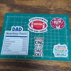 Multicolor Vinyl Sticker LOT Dad Jokes Father’s Day Humor for Wall Laptop Bottle