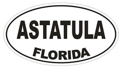 Astatula Florida Oval Bumper Sticker or Helmet Sticker D1365 Euro Oval