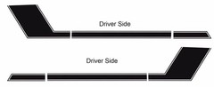 Angled Hockey Sticker Decal Stripe Fits: 09 – 2017 Ram 1500 Quad Crew Cab 3M