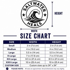 Saltwater Heals Logo Salt Life Vinyl Decal Sticker – watersports boating surfing