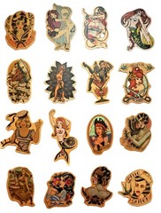 Pin-up Women Vinyl Stickers diy for helmets, cases, scuba, guitars, bumpers, mug