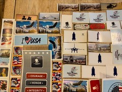 Patriotic Sticker Lot – Charity Organizations – 140 Count – Various Sizes