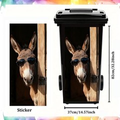 Animal Trash Can Decal Sticker Large Bin Decor DIY Removable Vinyl Waste Bin New