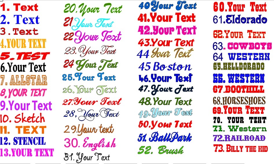 1″ CUSTOM VINYL LETTERING – Personalized up to 20 char