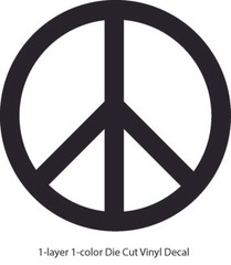 2″ – 24″ Peace Sign Die Cut Vinyl Decal Sticker – Made in USA Same Day Shipping