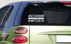 adults on board car safety 8″ sticker *E966* DECALfunny baby sticker pregnant