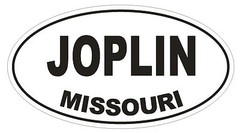 Joplin Missouri Oval Bumper Sticker or Helmet Sticker D1418 Euro Oval