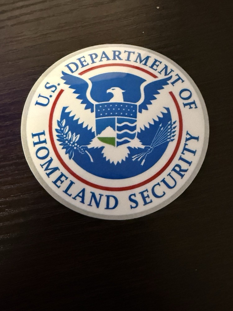 STICKER (BUY 2, GET 1 FREE) Homeland Security DHS ICE vinyl glossy Trump USA