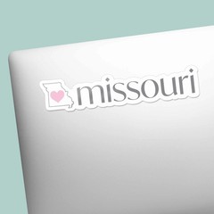 Missouri Heart Sticker- Cute Decal for Water Bottle or Laptop
