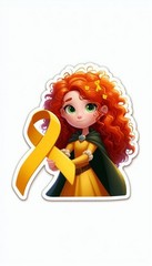 Cancer Awareness Girl Sticker Decal Laptop Wall Mirror Cup Tumblr Locker Bin