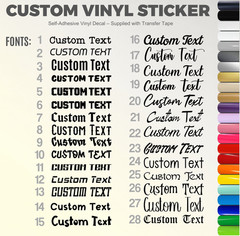 Personalised Name Vinyl Sticker Word Text Cut Fancy Font Sticker Sentence custom