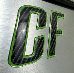 Carbon Fiber Green Boat & Jet Ski Registration Numbers 3D Raised Waterproof 3″