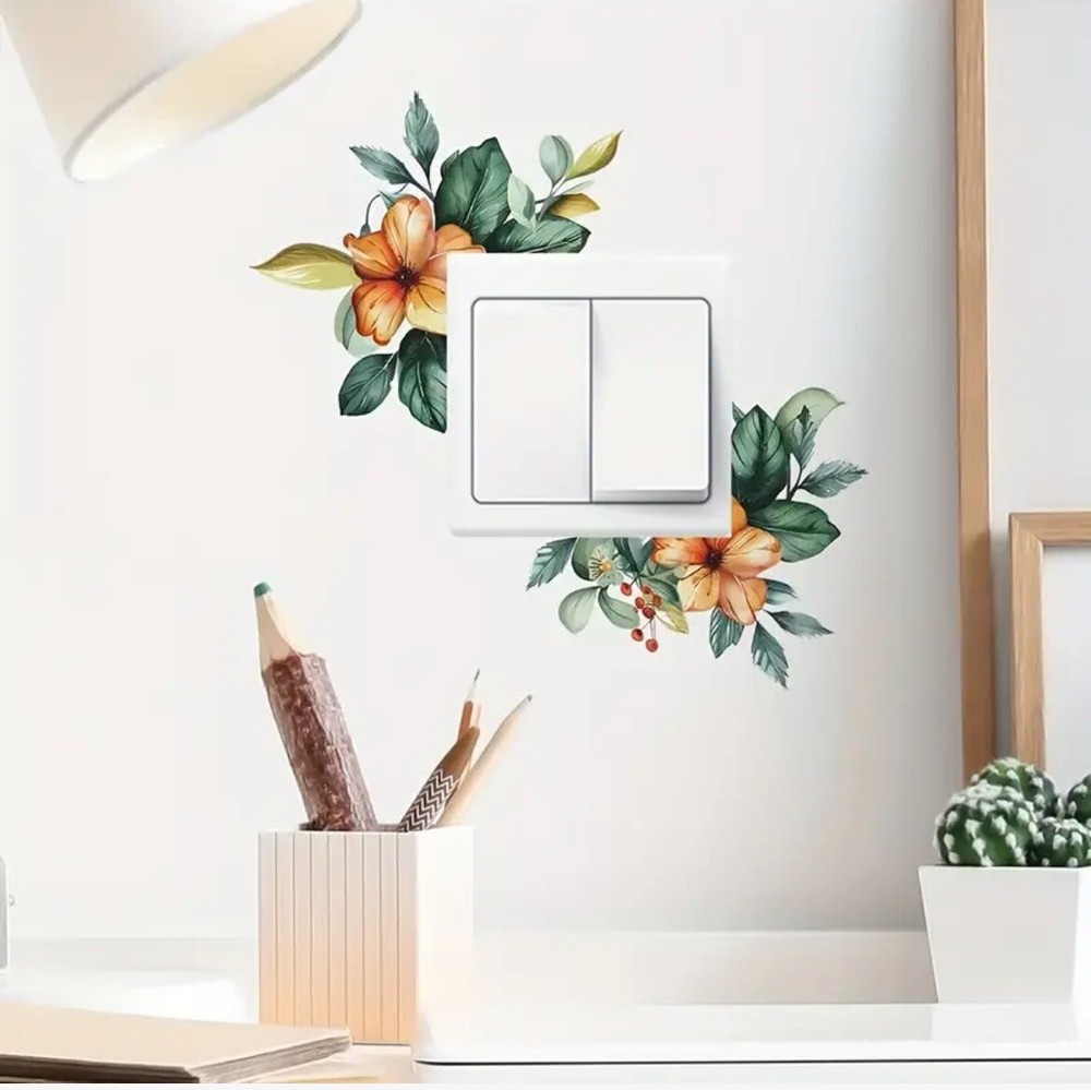 Flower Light Switch Decal/ Perfect For Any Room