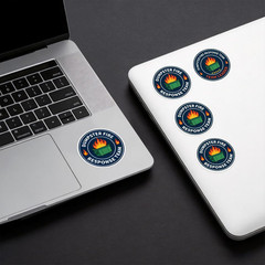 24-Pack Waterproof Dumpster Fire Response Team Vinyl Stickers for Various Uses