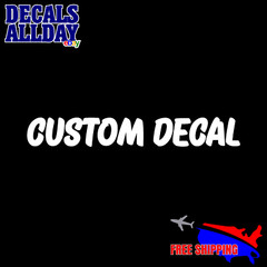 Personalized Custom Decals, One Line Word or Phrase 6″ to 11″ Length