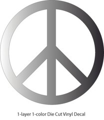 2″ – 24″ Peace Sign Die Cut Vinyl Decal Sticker – Made in USA Same Day Shipping