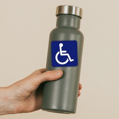 Handicap Parking Sign Sticker Decal Disabled Symbol Wheelchair Set of 2