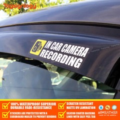 (2 pcs) In Car Camera Recording Dash Cam on Board Bumper Body Waterproof Sticker
