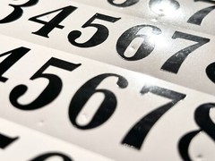 1-10 5x+ School Book Outdoor Vinyl Decal Numbers for Mailbox Door Address Locker