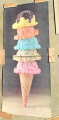 Food Challenge GIANT 5 Scoop Ice Cream Photo Door Wall Mural Poster 82.5” X 34”