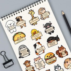 100Pcs None Animal Face Decals PVC Scratch Proof Laptop Skin Stickers