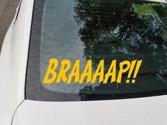 Braaaap Vinyl Decal Motorcycle Snowmobile Dirt Bike Engine Quad Die Cut Sticker