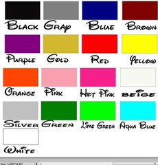 1″ CUSTOM VINYL LETTERING – Personalized up to 20 char